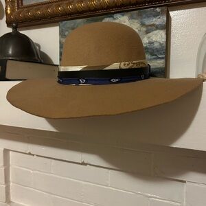 Tan Wide-Brim Hat